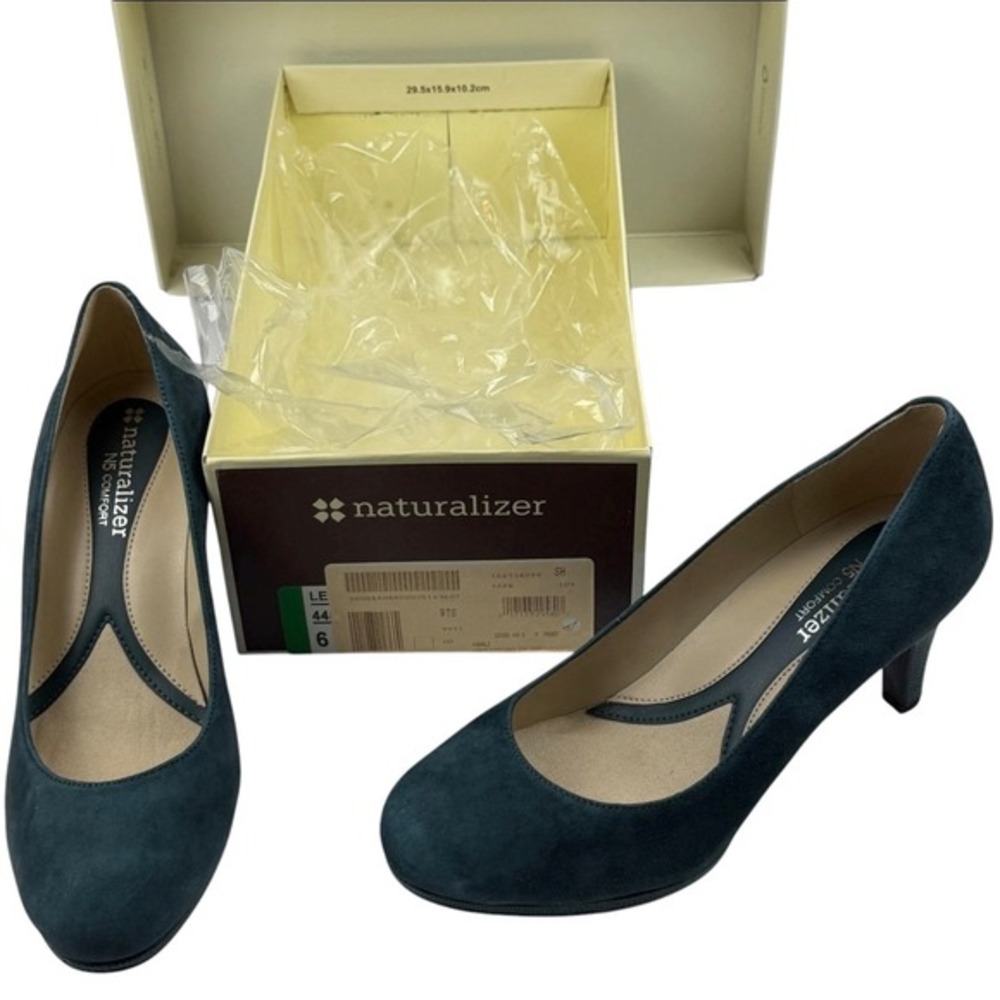NEW Naturalizer Women's Size 6M N5 Comfort Blue Suede Leather Pumps Heels Dressy
